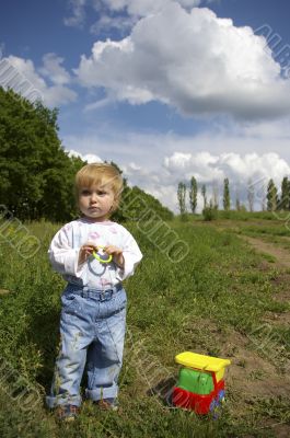 Girl and toy