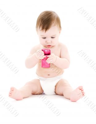 baby with cell phone