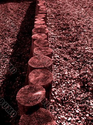 sepia toned groyne