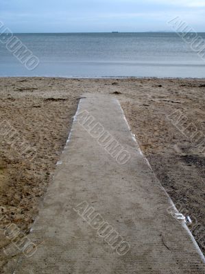 pathway leading out to the distant horizon