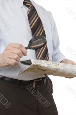 Magnifying glass as a reading aid