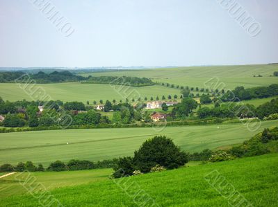 english countryside and summer sky