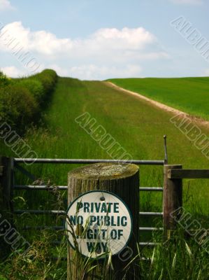 private no public right of way
