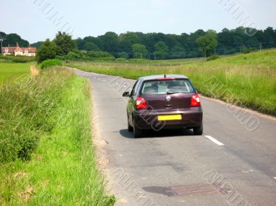 car and country road
