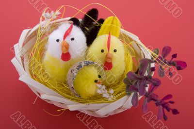 Easter nest with chicks