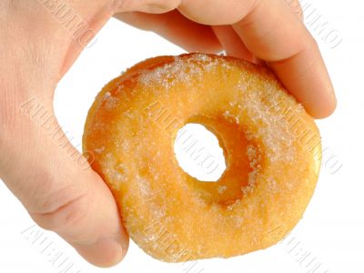 Hand and donut