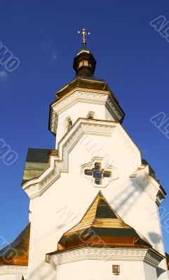 Small church on Dniepr river