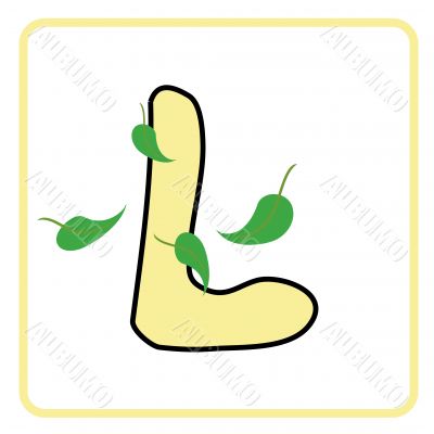 alphabet for children education (L)