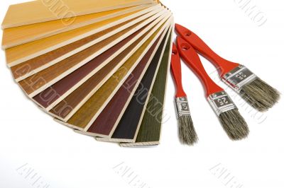 Color palette with color pattern wood floor