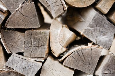 woodpile closeup