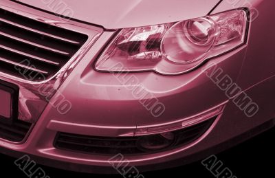 Close-up picture of a car.