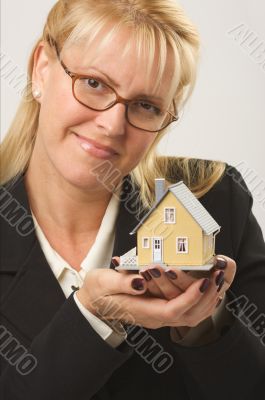 Woman Holding House