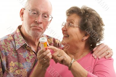 Senior Couple with Prescription Bottle