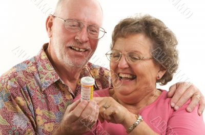 Senior Couple with Prescription Bottle