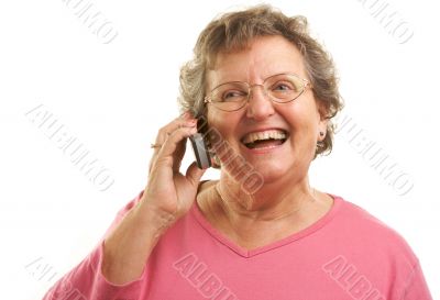 Senior Woman Using Cell Phone