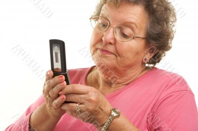 Senior Woman Using Cell Phone