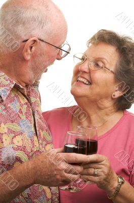 Happy Senior Couple Toasting