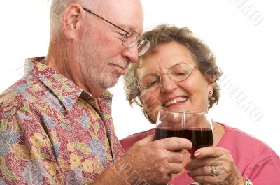 Happy Senior Couple Toasting