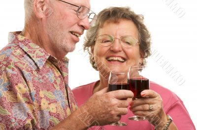 Happy Senior Couple Toasting