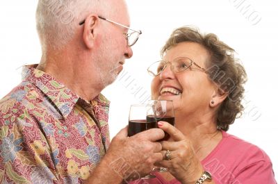 Happy Senior Couple Toasting