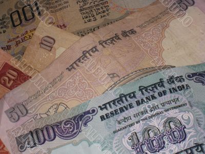 Collection of Indian Rupee notes