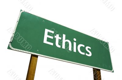 Ethics Road Sign with Clipping Path