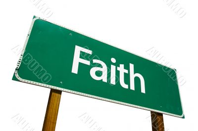 Faith Road Sign with Clipping Path