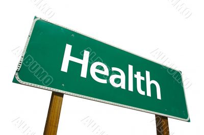 Health Road Sign with Clipping Path