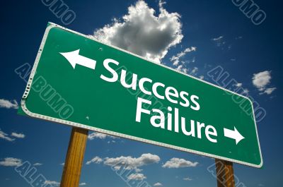 Success and Failure Road Sign