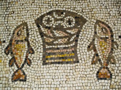 Ancient mosaic Tabgha, Israel