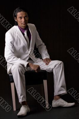 business man sitting on a chair