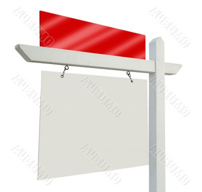 Blank Real Estate Sign Isolated