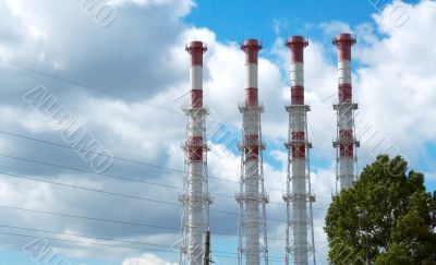 Chimneys of a boiler-house