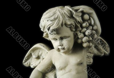 Cherub on Black Background