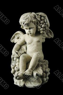 Cherub on Black Background