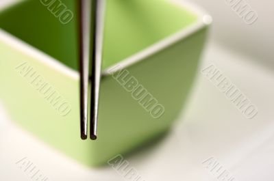 Chopsticks & Green Bowl Chopsticks & Green Bowl