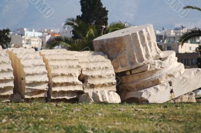 Ancient Fallen Roman Column