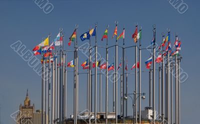 Circle of European flags