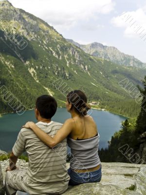 Couple on the lake