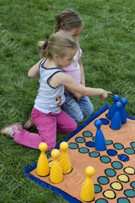 Child playing with a board
