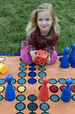 Child playing with a board