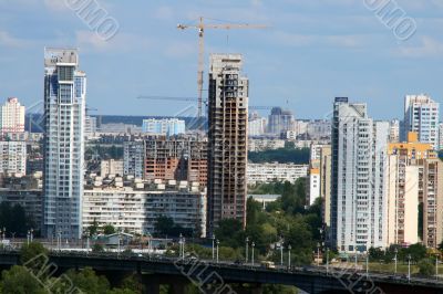 kiev`s cityscape