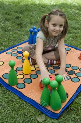 Child playing with a board