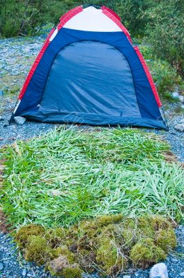 Tent on ground