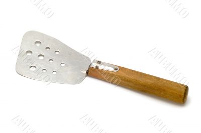 Old trowel on white
