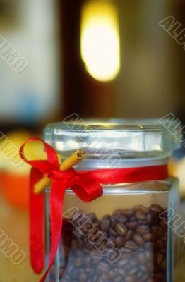 jar with coffee