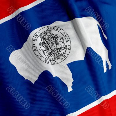 Wyoming Flag Closeup