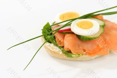 Salmon bagel