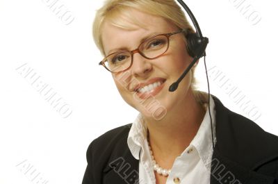A beautiful friendly secretary/telephone operator.