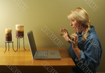 Woman Using Laptop Series